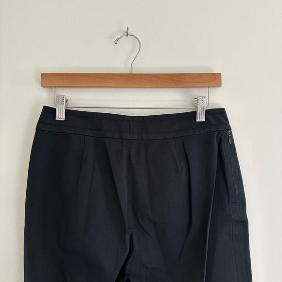 St. John Sport Flat Front Cropped Pants Black 4 - Picture 7 of 10